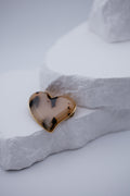 Broche Cœur ambrée